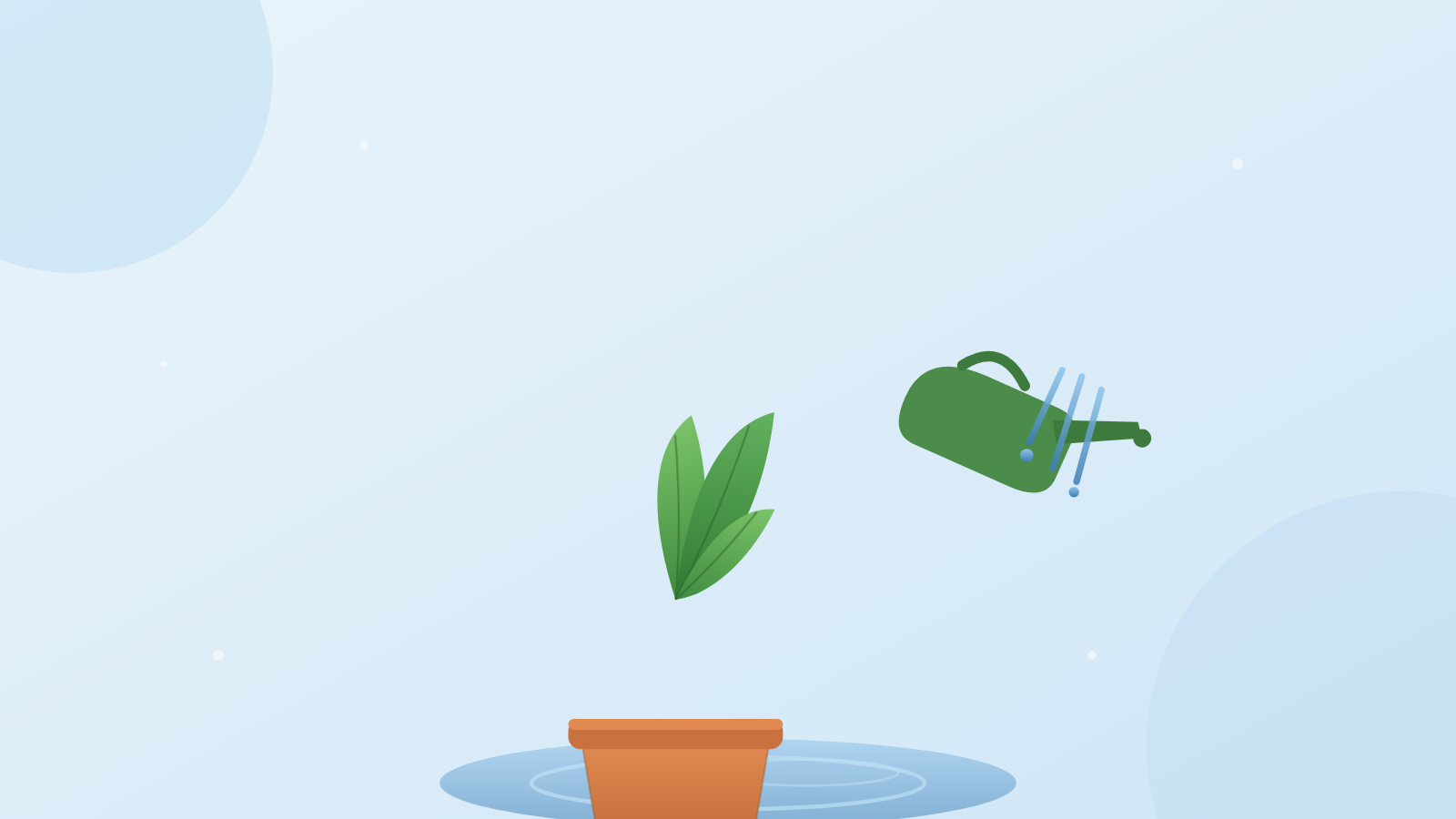 水のやりすぎ・根腐れのイラスト